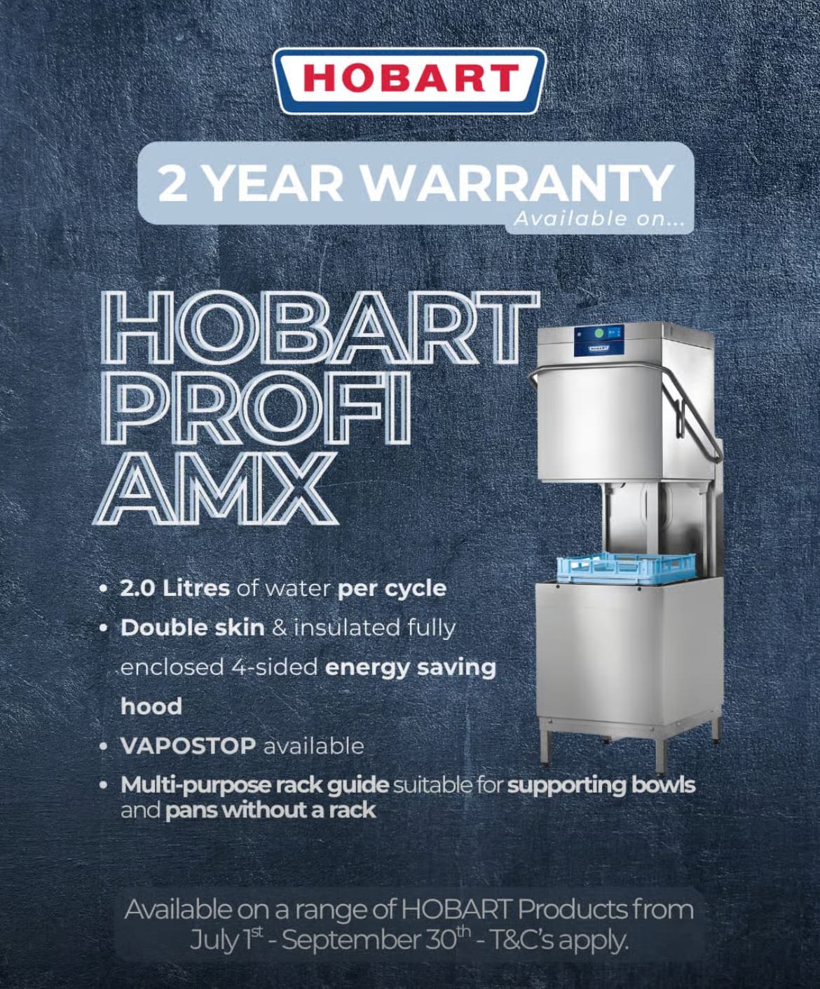 Hobart Ecomax Plus G415 Compact Glasswasher – 60 Racks/hr - Image 6