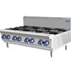 CookRite 8-Burner Open Gas Cooktop NG with Stainless Steel Construction