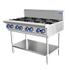 CookRite AT80G8B-F-LPG 8 burner commercial LPG cooktop with stand