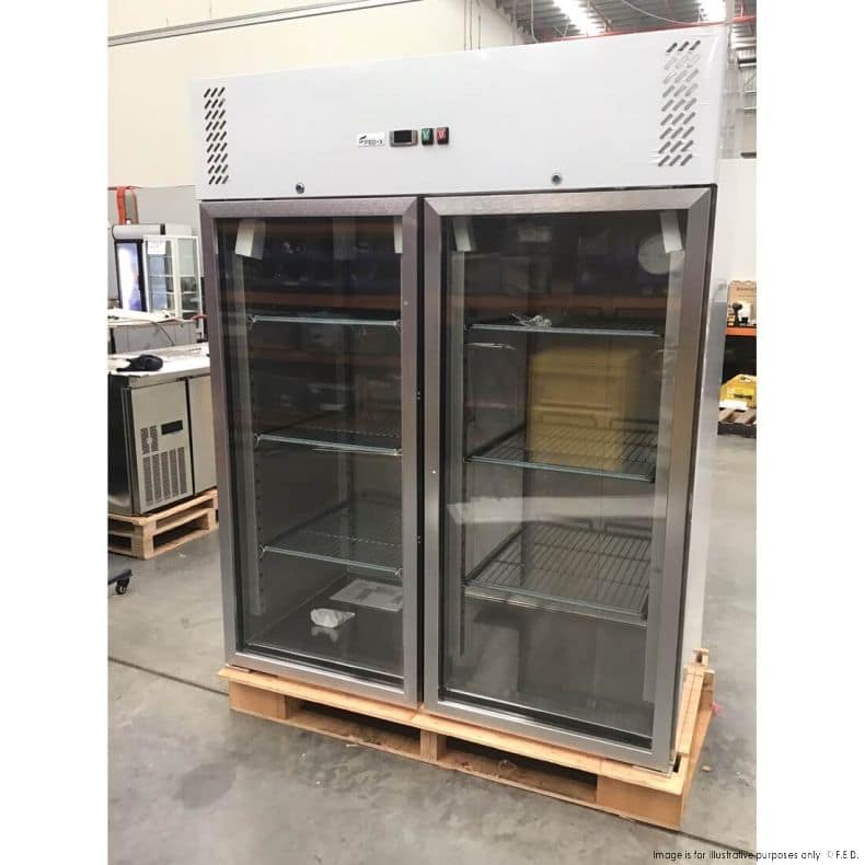 Ex-Showroom FED-X XURC1410G2V Double Glass Door Upright Fridge NSW1693